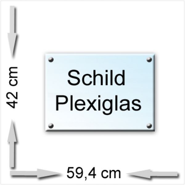 xt Acrylglas Platte Schild Facette Kanzleischild DIN A2 